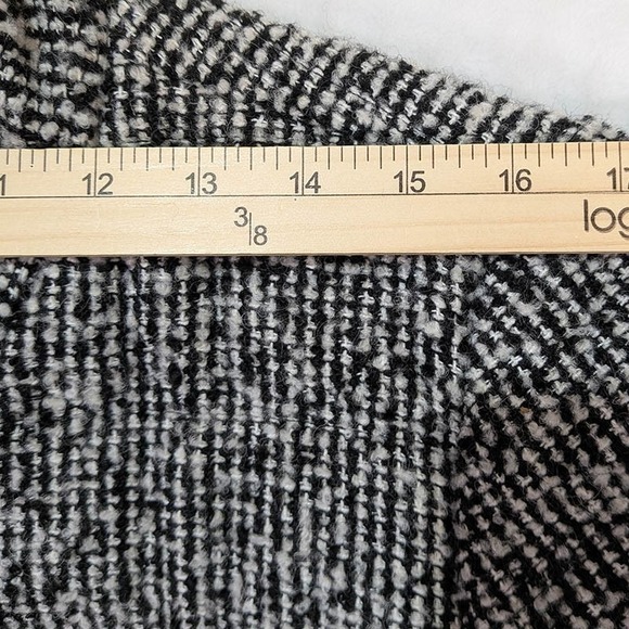 Chicos Wool Coat Womens 12 14 Black Nubby Bouclé Old Money French Girl Quiet Lux - Picture 7 of 13